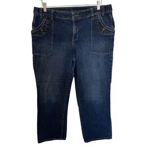 Simply Vera Wang Capri Womens  Mid Rise Blue Jeans Size 14 (actual 36x26)